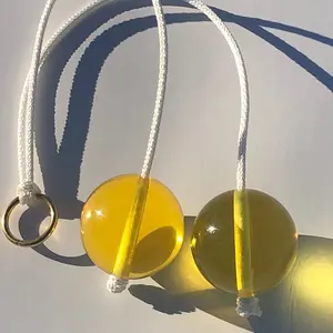 Ceyda Click Clacks Clackers Noise Maker Toy in Yellow Color- Fun Acrylic Toy for Ages 18 Years and Up, Made in the USA