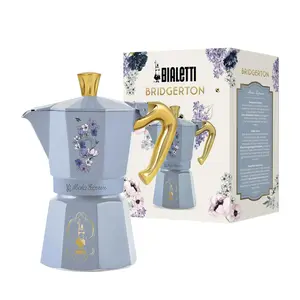 Bialetti – Moka Express Bridgerton: Iconic stovetop Espresso Maker – Official Netflix License, 6 Cups (6 oz.), Aluminum