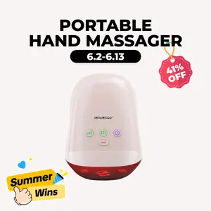 CINCOM Portable Hand Massager (PINK), Cordless, with Comfort Heat and Gentle Massage, Adjustable Settings, Auto-Off Feature, Rechargeable, Perfect for Daily Relaxation, Ideal Gift