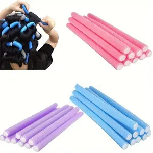 10PCS Flexible Heatless Hair Rollers - Bendy Twist Curling Rods For DIY Soft Foam Curls - Hair Styling Tools For Natural And Salon-Quality Results