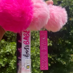 Pom Keychain Plastic