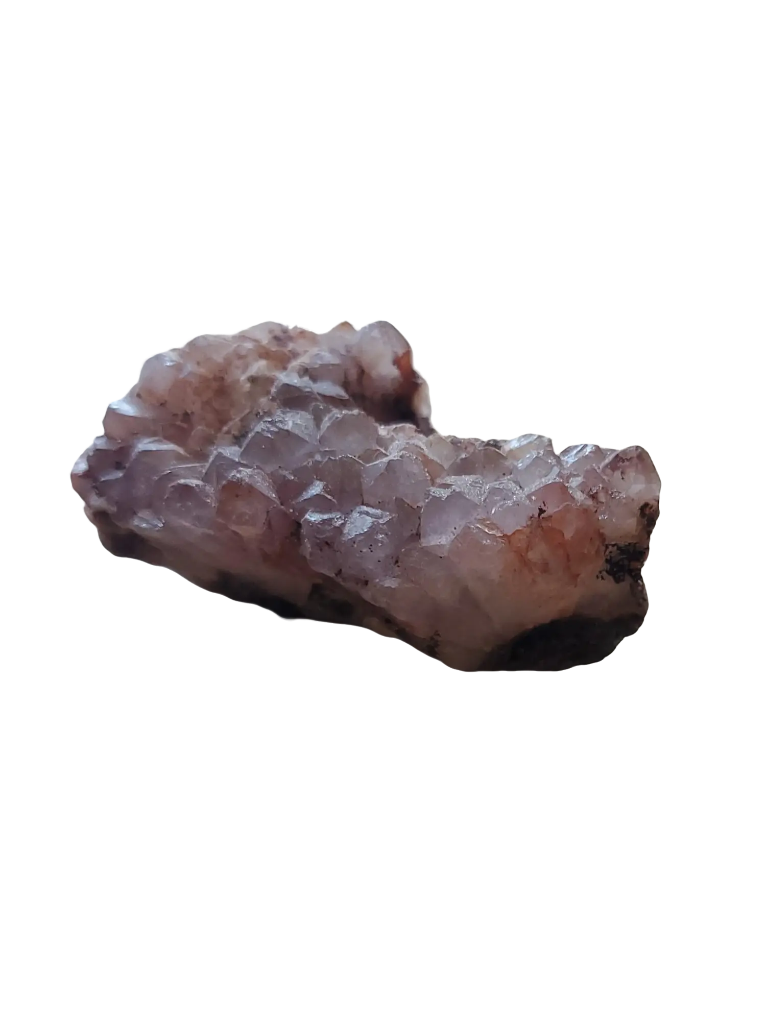 Smokey Pink Crystal Cluster with Center Cave Vug, Individually Defined Crystal Points