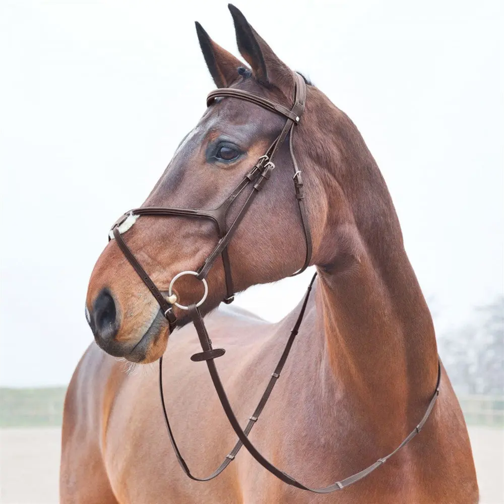 Horze Prescott Brown Cross Noseband English Bridle