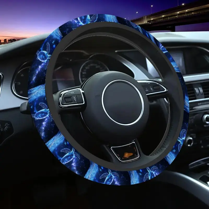 1pc 1.6 x 15 inch Cosmic Sea Turtle Pattern car steering wheel cover, non-slip, car interior accessory, Car accessories, no inner ring, easy to install and remove, suitable for all car models, a gift for car enthusiasts, Automotive, 1.24LYY-2