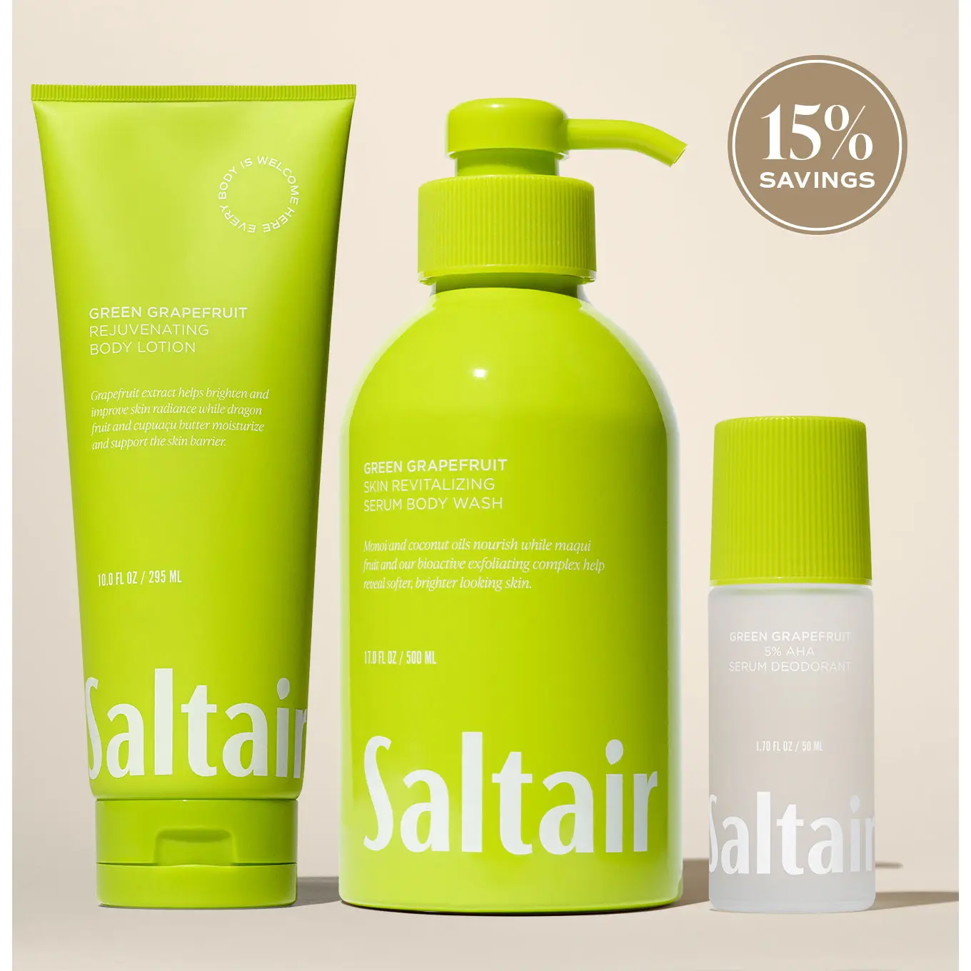 Saltair Green Grapefruit Trio - Grapefruit Rind, Lime Zest & Juicy Orange