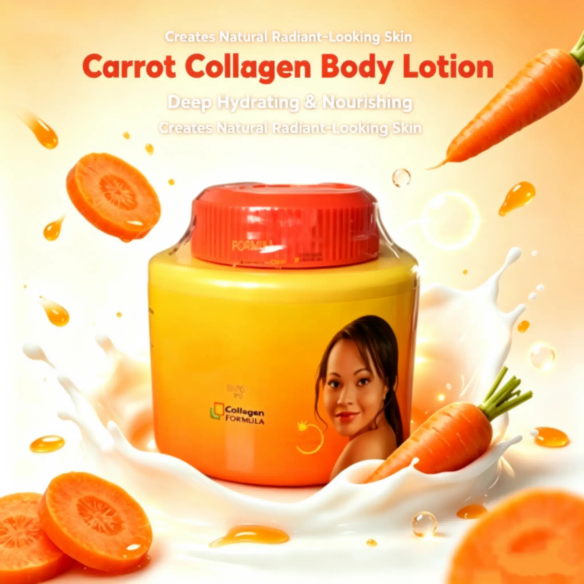 Nourishing Carrot Collagen Body Moisturizer For Dewy Skin