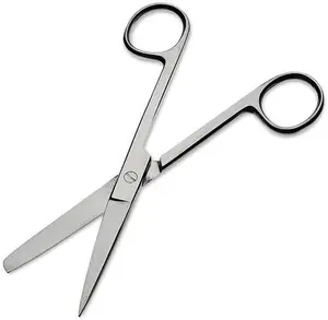 MJW  Scissor Silver Stainless Steel 15.5 cm Professional  Scissors with Blunt-End Safety Tips for Accurate Cutting
