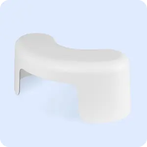 TUSHY Arc Toilet Stool - Sleek, Smooth Finish with Anti-Slip Pads, Comfortable & Discreet