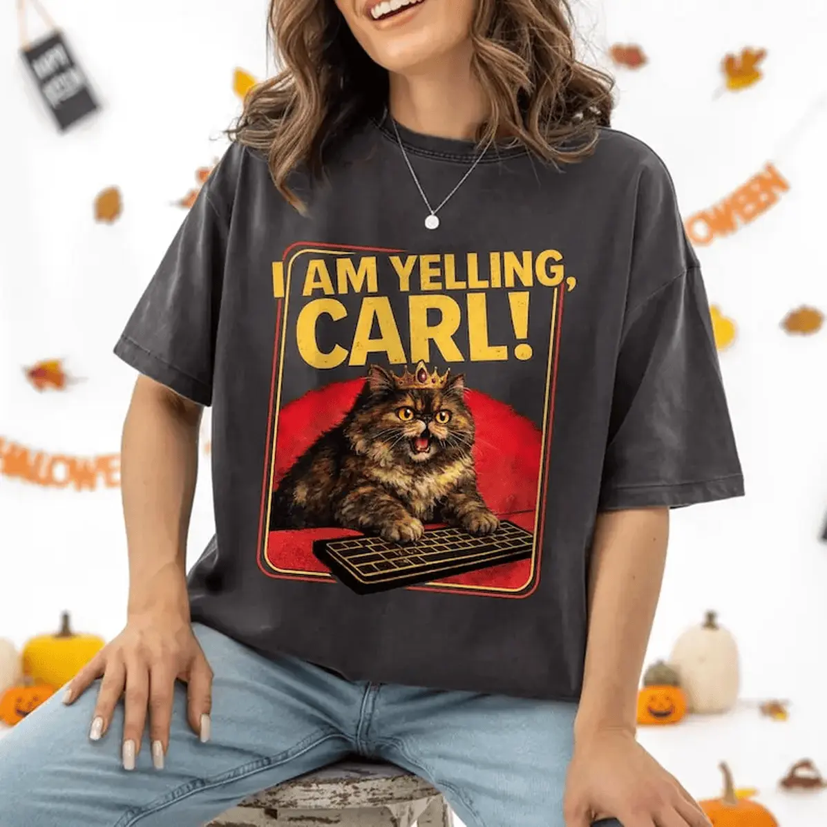 Shirt I Am Yelling Carl! T-Shirt Princess Donut & Dungeon Crawler Carl Fan Art All-Purpose Cotton T-Shirt