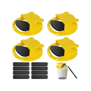 Mouse Trap Bucket - Mouse Traps Indoor for Home - Multi-Catch, Auto-Reset, Humane or Lethal Rat Trap - ABS Material - 5 Gallon Bucket Compatible-4pc