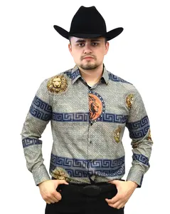 VS100L - FPMSFP - Y-435-3 - Blue - Vaquero Signature Fashion Printed Shirt