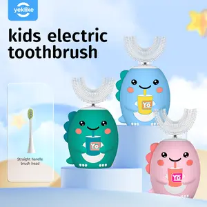 Kids Electric Toothbrushs U Shaped sonic AutomaticToothbrush with, Six CleaningModes,Cartoon Dinosaur Modeling ,full mouth toothbrush for baby#dealsforyoudays