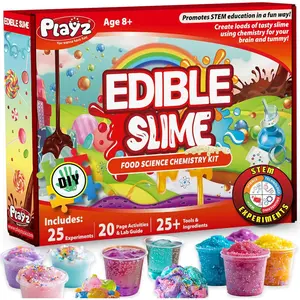 Edible Slime Candy Making Science Kit for Kids Ages 8-12 Years Old - Food Science Chemistry Kid Science Kit with 25 Experiments to Make Slime Chocolates, Educational Science Kits for Boy & Girls