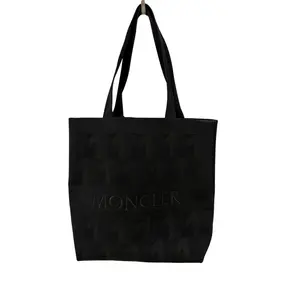 Pre-owned MONCLER Fabric Tote Bags Large Knit Logo Tote – Runway/Boutique Edition