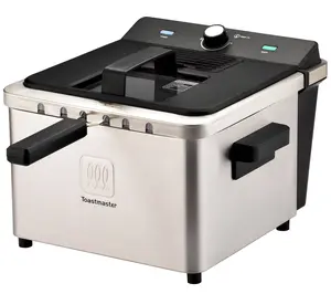 Stainless Steel 4-L Deep Fryer with 1700W Power, Removable Handle, Enamel Oil Tank, Wire Fry Basket, and Lid for Versatile Frying Options