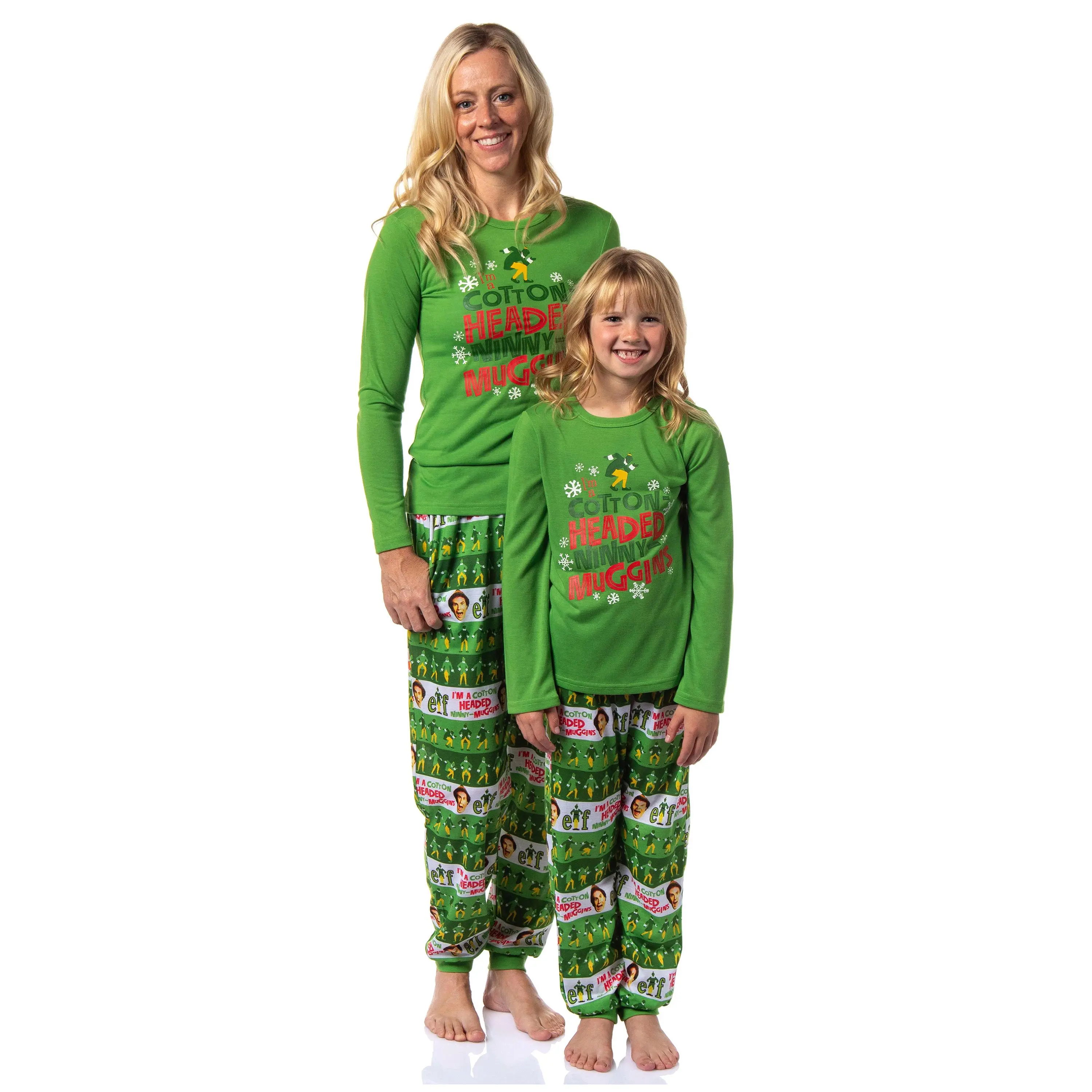 Elf The Movie Womens' and Girl's Film Cotton-Headed Ninny-Muggins Jogger Pajama Set