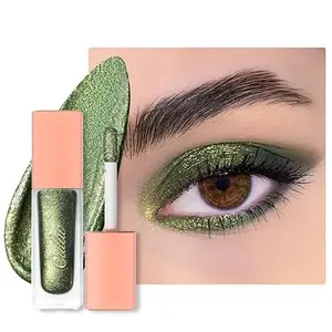 Oulac Liquid Glitter Eyeshadow Liquid Eyeshadow Green Eyeshadow Liquid Eyeliner Sparkle Glitter Eye Make up| Smooth Shimmer Eyeshadow| Vegan& Cruelty-Free, 5.4g (20)