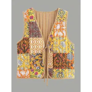 Women’s printed vest, casual multifunctional vest, suitable for all seasons