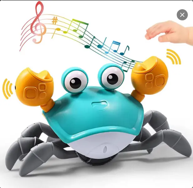 Interactive Musical Crawling Crab Toy with LED Light Up Electronic Sensing Technology & Music for Kids