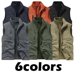 Autumn/Winter Vest 2-Pack – Versatile, Comfortable, Warm Streetwear for Outdoor Work, Fishing, Photography; Multifunctional with Multiple Pockets