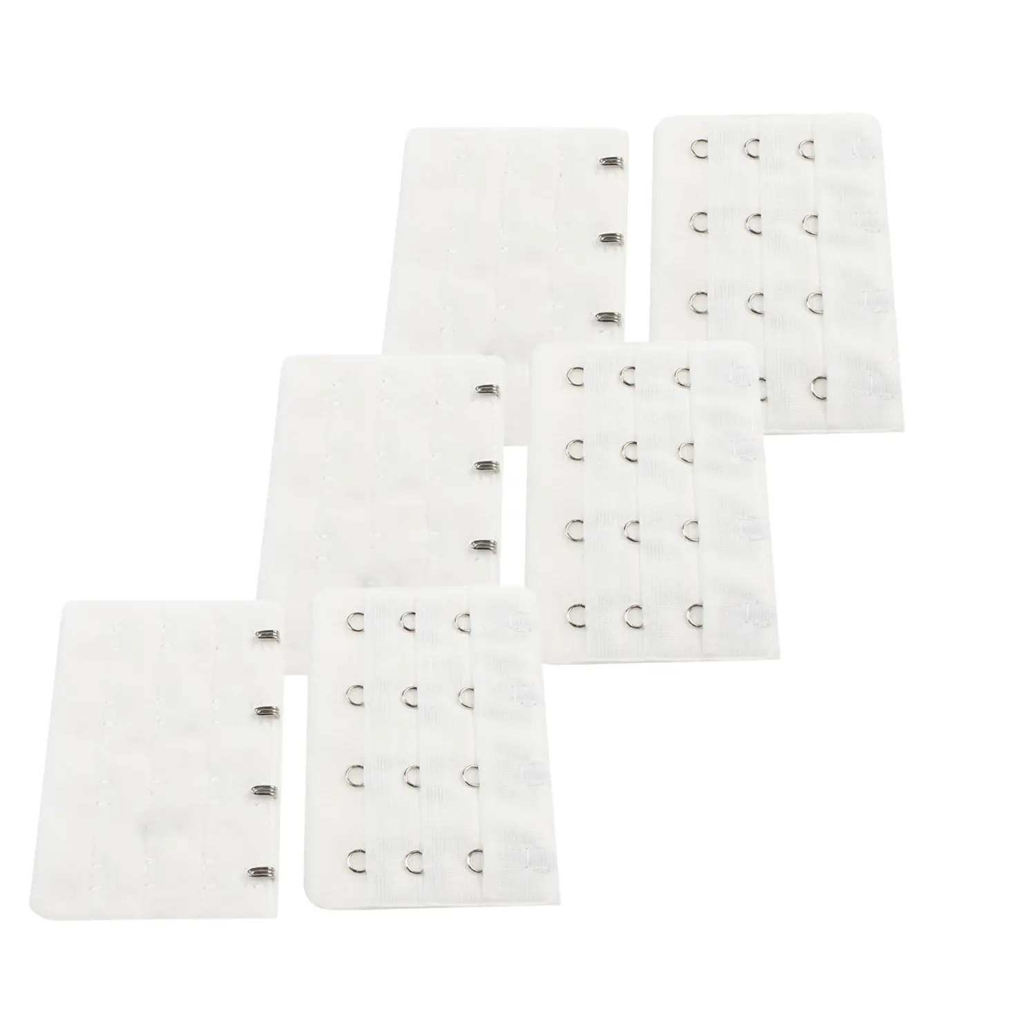 Braza Bra Back Extenders 4 Hook, White