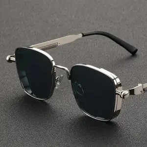 2026 Polarized Sunglasses Men High End Handsome Driving Special Anti UV High Quality Metal Punk Fashion Trends Sunglasses