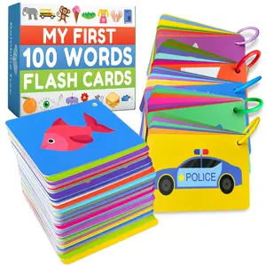 100 First Words Flash Cards – High Contrast Picture Flashcards – Educational Learning for Speech and Early Vocabulary Featuring Animals, Food, Transport, Family, Clothes and More