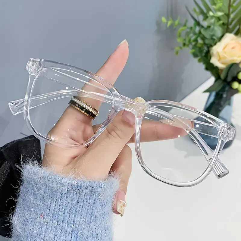 CapSpree Classic Oversized Eyeglasses for Women & Men, Lightweight Retro Square Frame, Anti-Blue Light Reading Glasses, Stylish Optical Eyewear