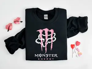 Monster Energy Pink Hoodie, Sweatshirt, T-Shirt, Music Shirt, Casual Unisex Shirts, Menswear, Womenswear Classic Cotton