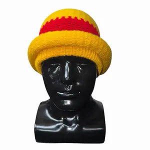 King of Pirates ONE PIECE LUFFY Hat Inspired Beanie Handmade CHAPEAU by Fito