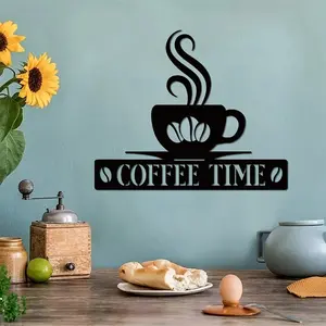 CIFbuy Metal Wall Art Personalized Coffee Bar Sign Cafe Decor Wall Decor Rustic Wall Hanging Customized Metal Sign