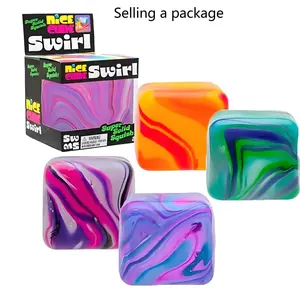 Stress Relief Toy Cube Caramel Squeeze Fun, Fashion Relaxation Toy, Ideal Stress Relief and Mood Boost Gift, Perfect Anxiety Reducer