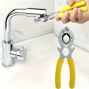1 pc Faucet Bubbler Wrench & Round Pipe Wrench - Auxiliary Installation, Disassembling Parts, for Plumbing Repairers, Kitchen, Bathroom, Adjustable Socket Wrench