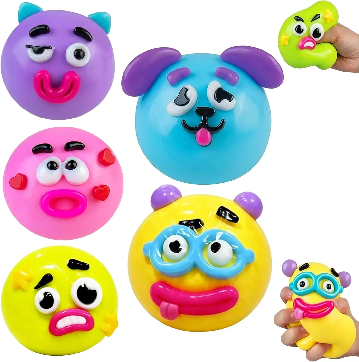 Multicolor Dog Squishy, Cute Sensory Toy for Anxiety Relief & Gifts