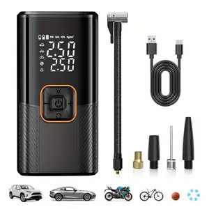 Wireless Electric Tire Inflator Pump, Cordless Tire Inflator, Automotive Tire Inflator, Digital Tire Inflator with LCD Display, Fast Charging, Portable Air Compressor, Tire Inflator Tool, Max Pressure 150psi, Ideal for Cars, Bikes, Motorcycles