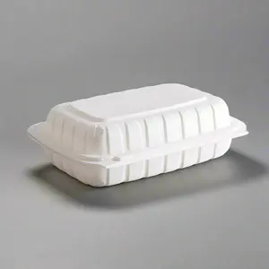 Clamshell 9x6 White - 150/Case Disposable tray food