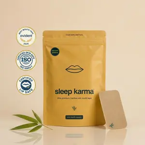 Sleep Karma Premium Bamboo Mouth Tape - Night Snoring & Sleep Aid Device for Promoting Nasal Breathing