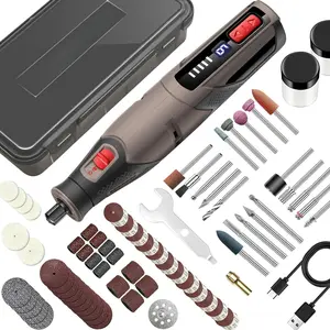 Cordless Rotary Tool Kit 4V 4000mAh Battery 80 Accessories 9 Speed Settings 28000 RPM Max Type-C Charging Portable & Convenient