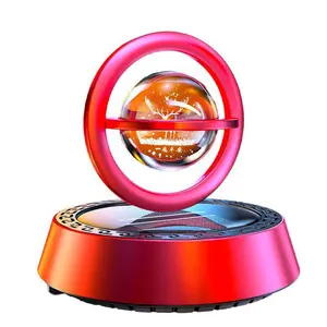 Car-mounted solar-powered rotating fragrance diffuser, aluminum alloy interstellar floating car perfume ornament, car fragrance diffuser