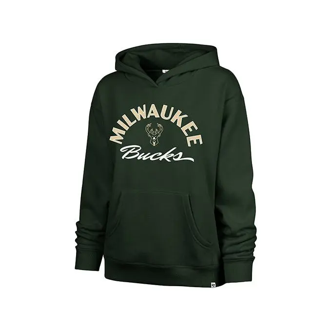 Women's '47 Brand Whirlwind Milwaukee Bucks Hooded Sweatshirt