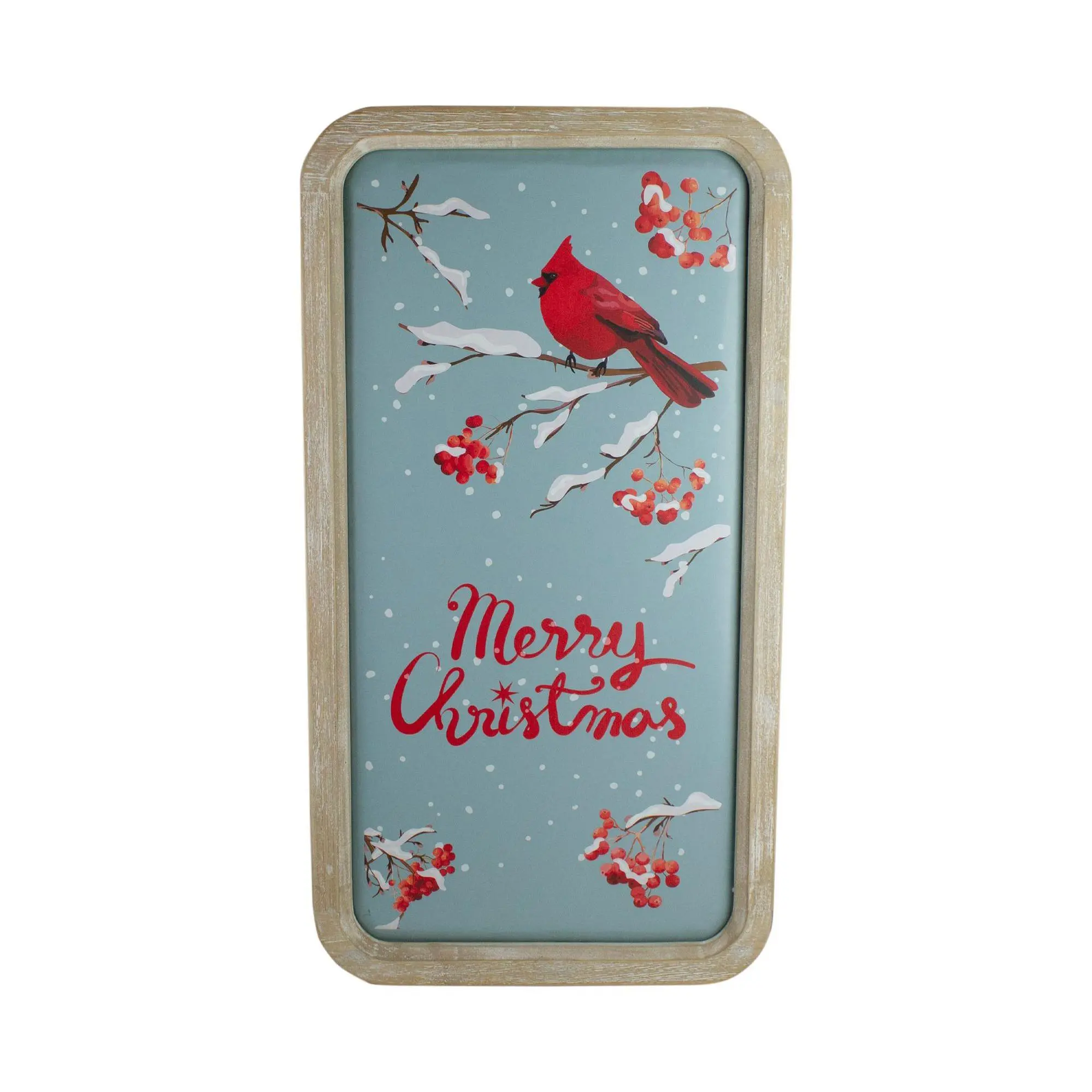 Northlight 25.5" Framed Merry Wall Decor w/ RedCardinal