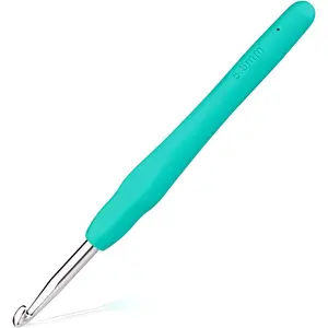 5.5 mm Crochet Hook, Ergonomic Handle for Arthritic Hands, Extra Long  Knitting Needles for Beginners and Crocheting Yarn (5.5 mm)