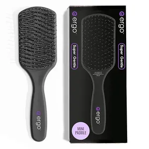 Ergo Super Gentle Paddle Brush for Blow Drying - Hair Brushes for Women with Thick or Thin Hair - Dual Hairbrush for Women - Detangler Hair Brush - Gently Detangles Curly or Wet Hair