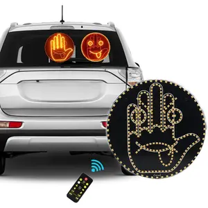 TikTok Viral Car Gesture Light with Remote | 14 Modes Warning & Fun Displays | Perfect Christmas Gift for Men & Women | Car Accessory Pick