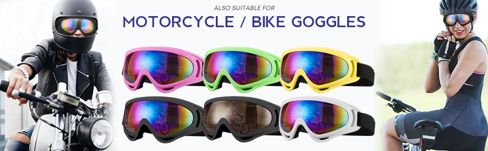 Sports Ski Goggles, Motorcycle Goggles, 3 Pack Snowboard Snow Goggles for Men Women Adult Youth