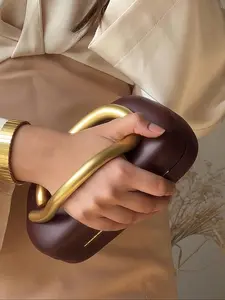 Women's Fashionable Solid Color Evening Bag, ElegantPU Leather Clutch Bag for Party, Trendy All-match &Exquisite Bag for Birthday Gift，Christmas Gift，Ideal Gift, Elegant Stylish Purse