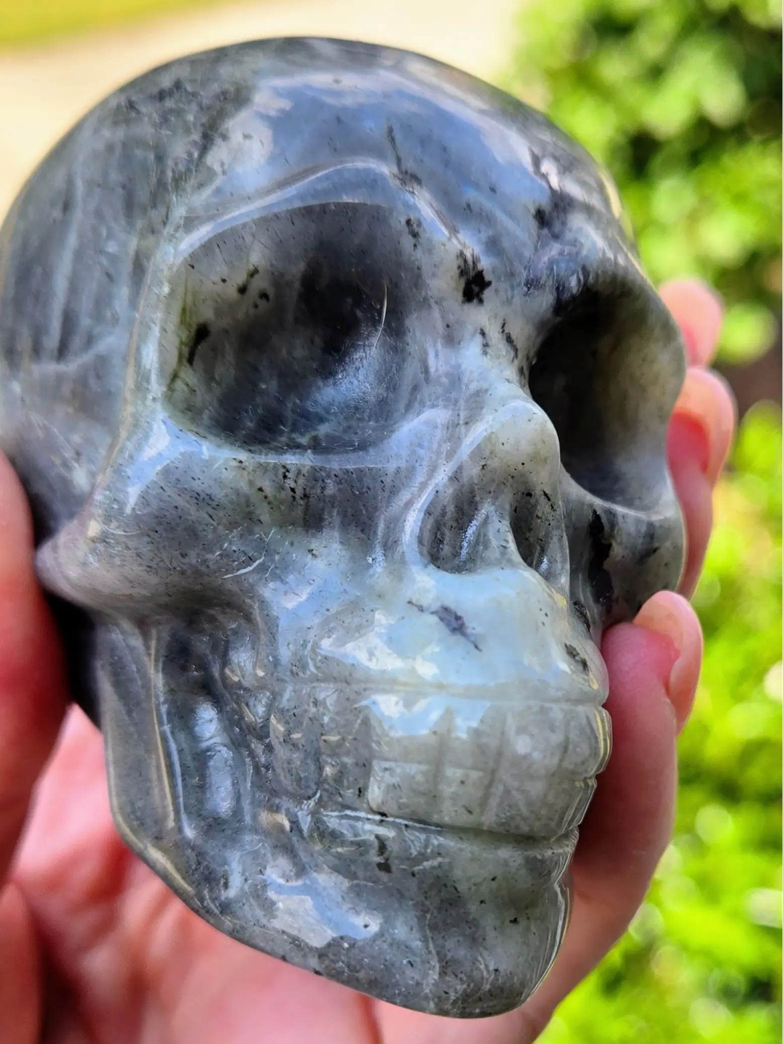 Large Labradorite Skull for Transformation & Protection Natural Stone Unique Properties Ideal for Transformation Practices
