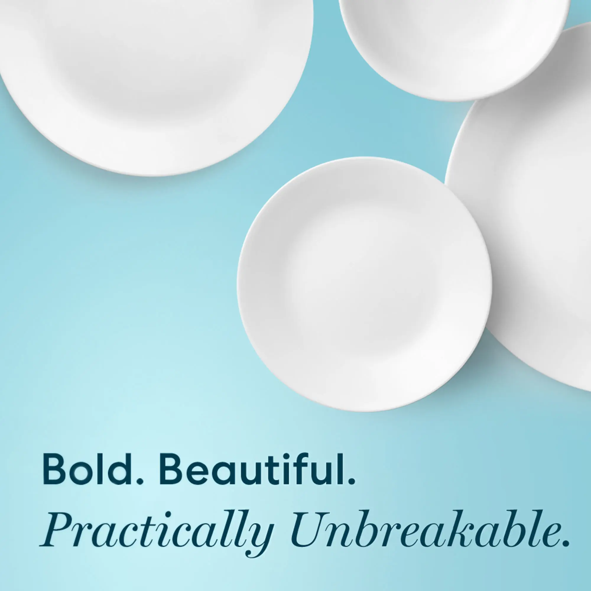 Corelle- Winter Frost White, Round 12-Piece Dinnerware Set
