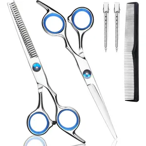 Hair Cutting Scissors Set, Professional Stainless Cutting Hair Scissors, Barber Hair Cutting Scissors Thinning Shears Sharp Blades Hairdresser Haircut for Women/Men/Kids