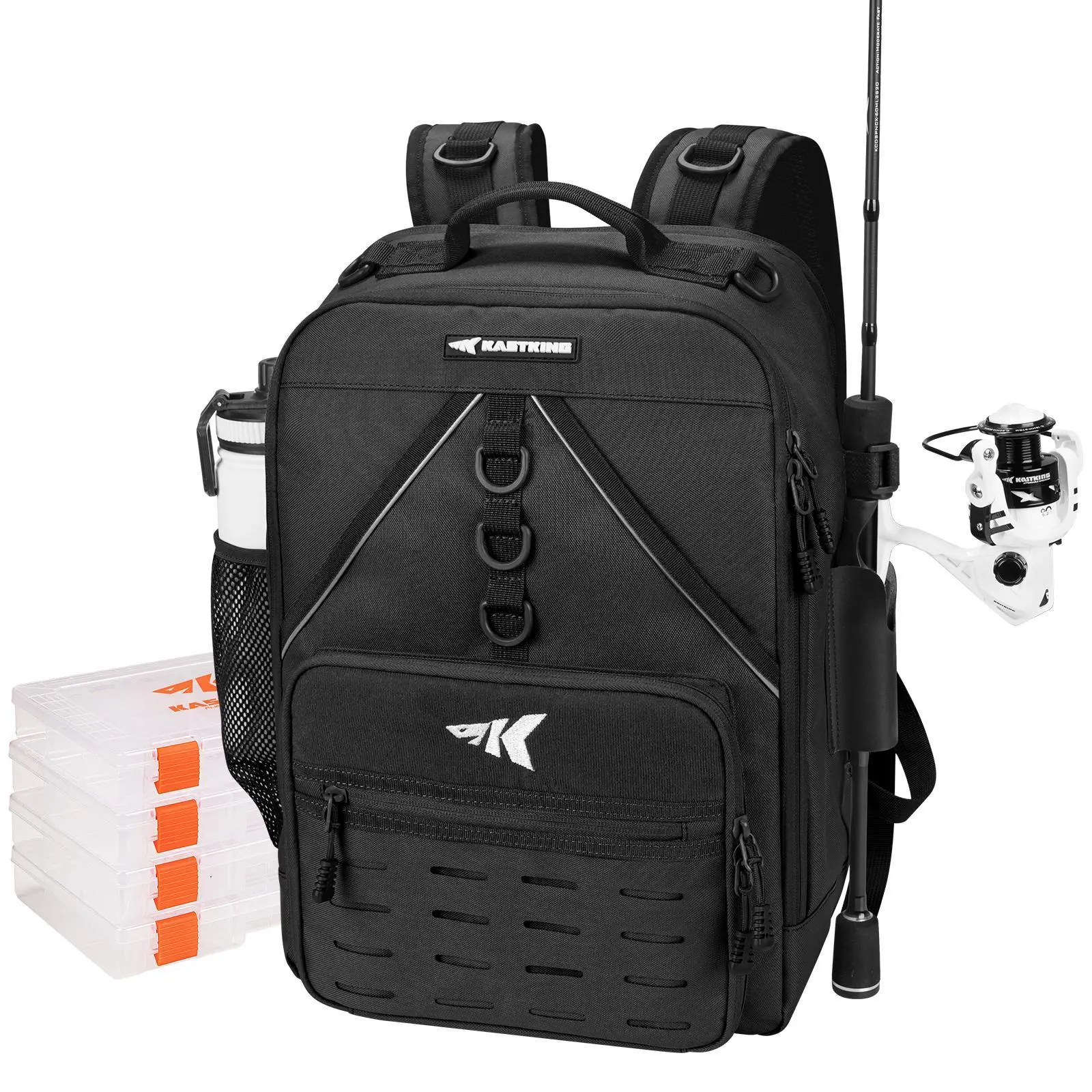 Black (With 4 tackle trays included)-M